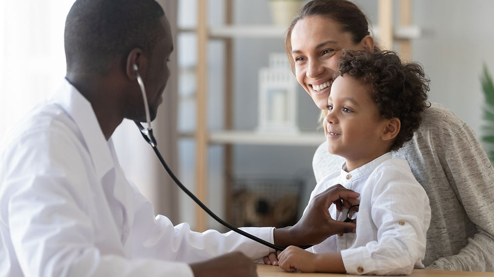 Doctor consulting with patient and family